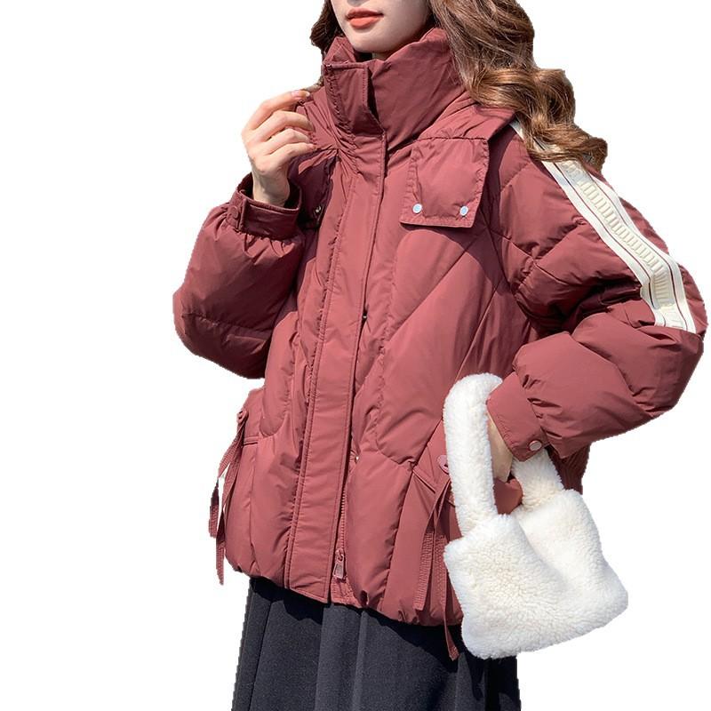 Women's New Korean Hooded Cold Windproof Lightweight Thickened Fluffy Warm Loose High-quality Fabric Casual Sports Cotton Clothing