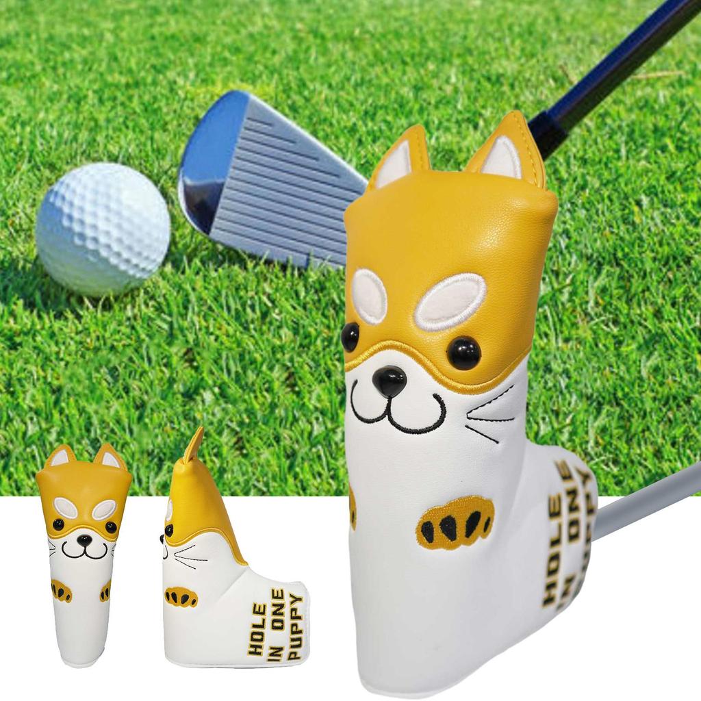 PU Leather Golf Putter Head Cover Non-Slip Club Headcover Sleeves, Blade