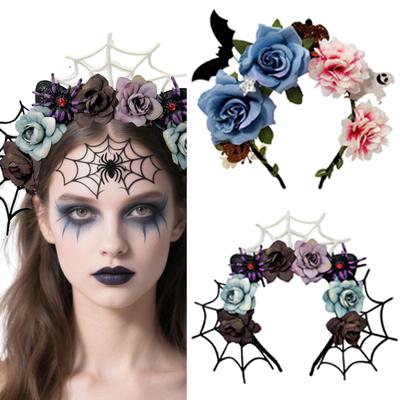 3D Spinne Fledermaus Haaraccessoires Halloween Stirnbänder für Frauen Mädchen Karneval Partyzubehör