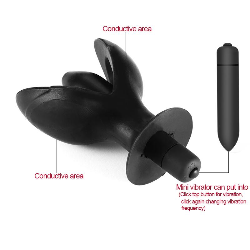Electro Shock Glans Trainer Massage Cup Men Delay Training Masturbator  Electric Stimulator Anal Plug With Vibrator Sex Toys