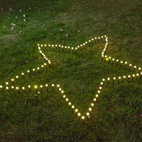 30 buc Lumini Solare pentru Cale cu 8 Moduri 6.5m LED-uri Schimbătoare de Culoare Lumini Decorative Solare pentru Gazon Curte Patio