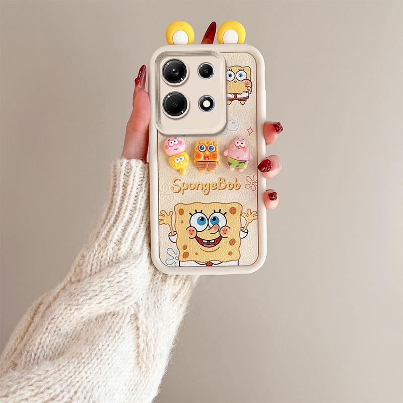 KEYSION Cute Ear 3D Cartoon Case for Infinix Note 30 with Bracelet Soft Silicone Shockproof Phone Cover for Infinix Note 30 5G