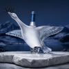 Soda Bottle Decor Goose Bird Shape Whiskey Decanter, 3D Glass Animal Liquor Bar Cabinet for Display, 350ml Art Wine Dispenser Home Sculpted