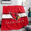 1Pc Arizona Cardinals Print Flannel Blanket, High quality Comfortable for All Seasons, Home Decor, Warmth and Comfort, Perfect for Gifts