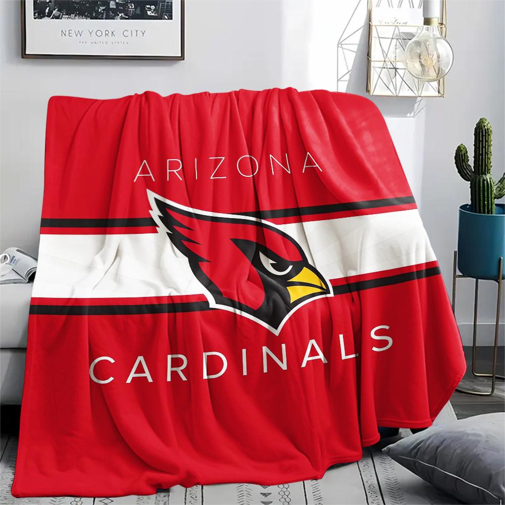 1Pc Arizona Cardinals Print Flannel Blanket, High quality Comfortable for All Seasons, Home Decor, Warmth and Comfort, Perfect for Gifts