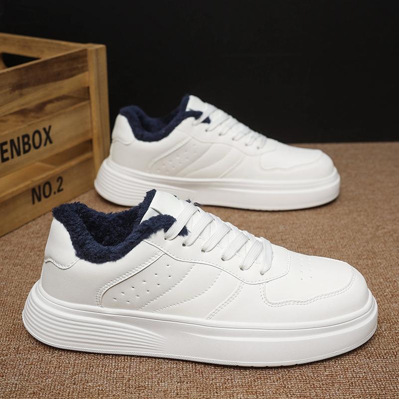 Men's winter new casual sneakers light fleece-lined cotton shoes soft-sole outdoor speed running shoes fashion sports tide shoes