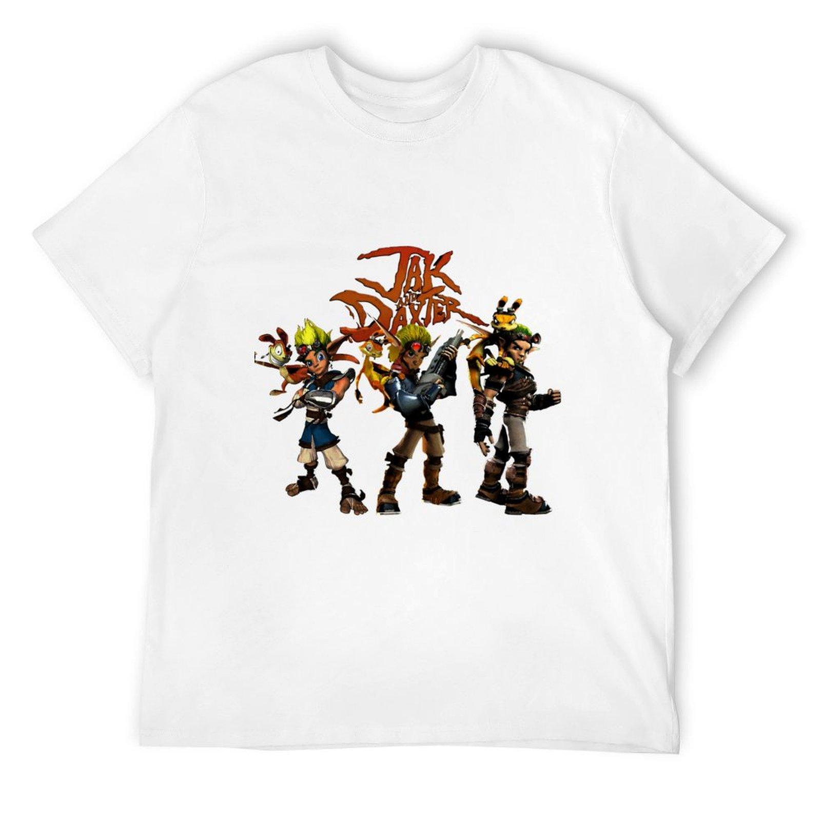 Футболка Jak and Daxter больших размеров черная быстросохнущая мужская одежда больших размеров S