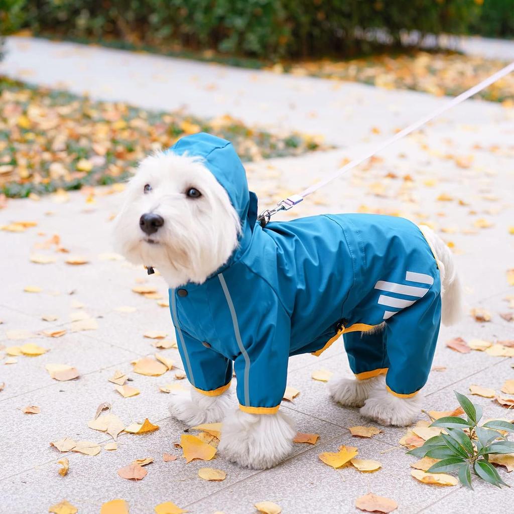 Dog Raincoat Reflective Waterproof Pet Clothes for Chihuahua Maltese Rain Coat Small Medium Dogs Jumpsuit Raincoat Dogs Overalls