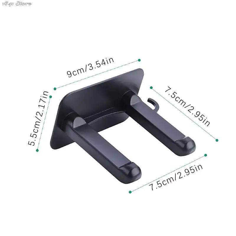 2pecs Bathroom Hair Dryer Holder Blower Home Organizer Adhesive Wall Mounted Nail Free No Trace Stickers Hair Care Dryer Storage Rack