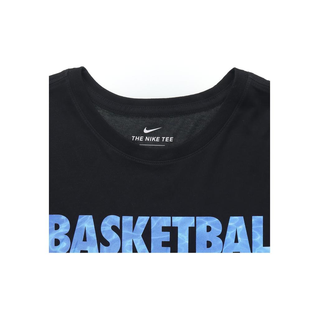 Nike Alphabet Print Basketball T-Shirt Men Tops Black 923724-010
