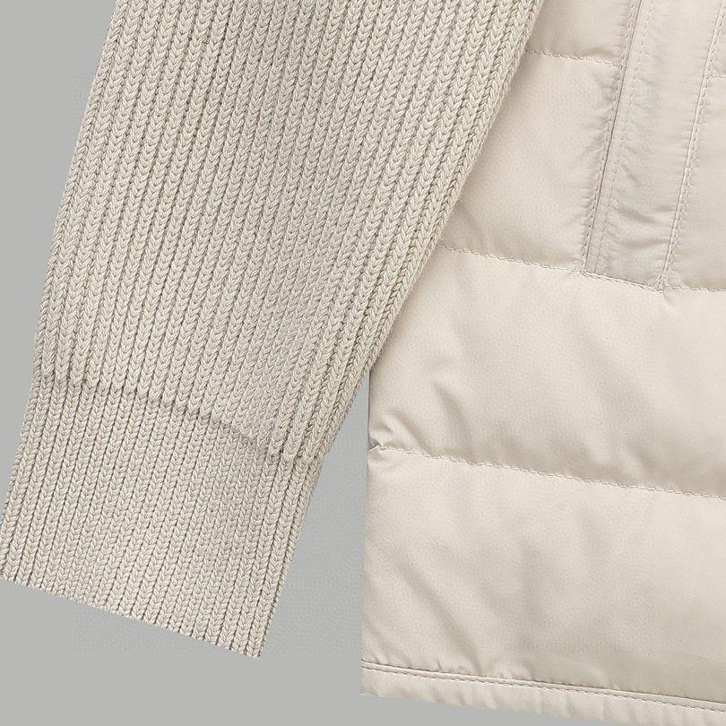 Unisex leichte Patchwork-Daunenwinterjacke mit Stehkragen