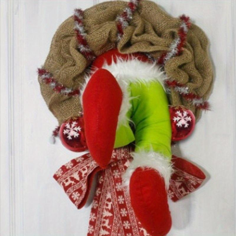 1 Stück Weihnachts-Dieb Kranz Türhänger für Feiertagspartys, Wohnzimmerfenster, Glastür, Weihnachtsbaumdekoration