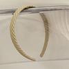 Women Headband Anti-Slip Inner Side Sponge Filling Handmade Knitting Hair Hoop