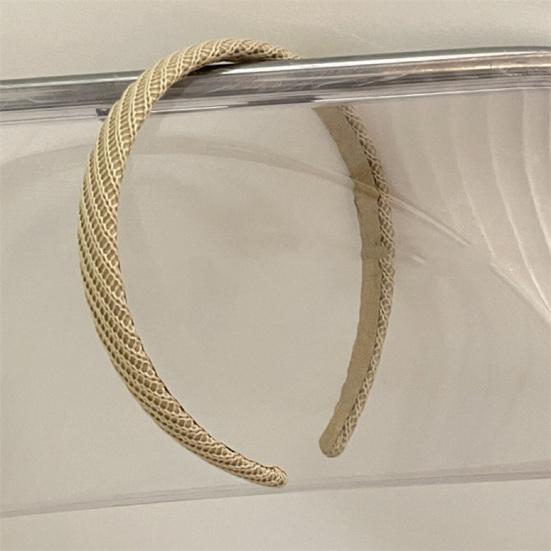 Women Headband Anti-Slip Inner Side Sponge Filling Handmade Knitting Hair Hoop