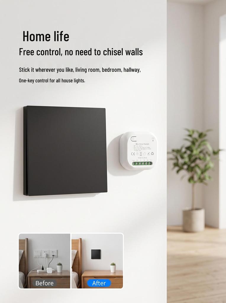 Wireless Multi-Control Light Switch with BFT Rolling Code Support