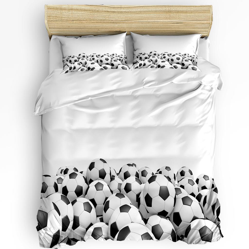Soccer Football Net Sketch Printed Comfort Duvet Cover Pillow Case Home Textile Quilt Cover Boy Kid Teen Girl 3pcs Bedding Set