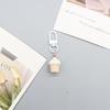 Creative Resin 3D Fruit Cake Toy Keychain with Heart Pendant