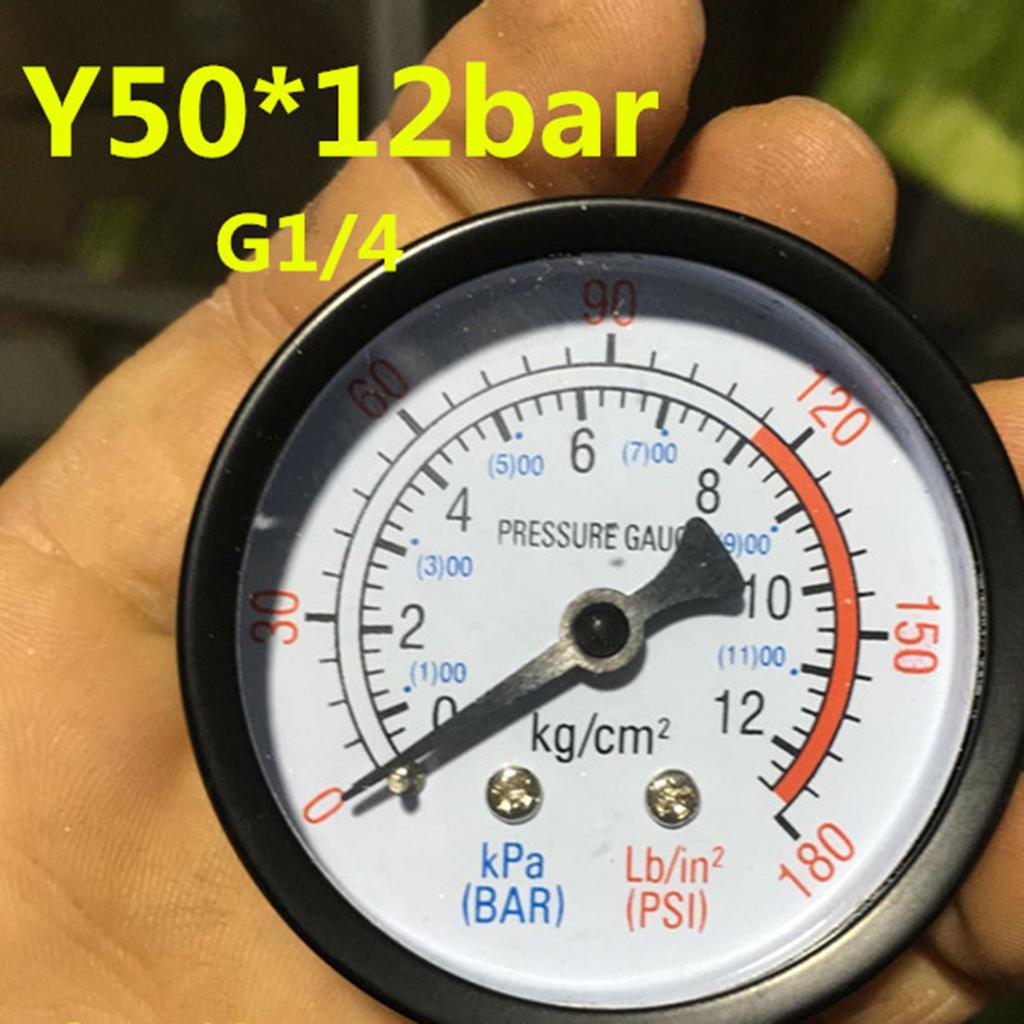 Pressure Gauge Air Compressor Pressure Gauge with Iron Housing Instrument Pressure Measuring Meter for Screw Compressors