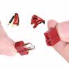 CM Hardware 8 Pairs Male & Female T-Type Adapter with Red and Black Shrink Tube for RC LiPo Battery, Max Current 120A