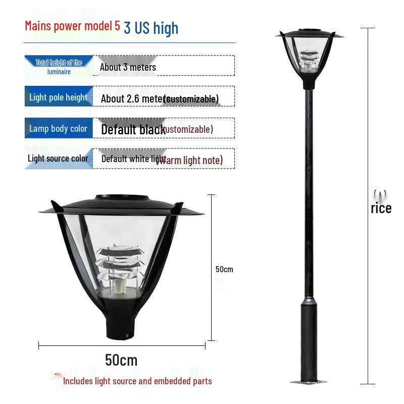 Waterproof Solar LED Landscape Light for Courtyard, Park, and Villa