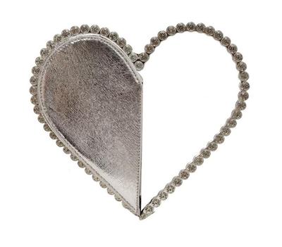 JIANGWEI Women's Handbag, Party Bag, Clutch Bag, Rhinestone Heart-Shaped Evening Bag, Perfect for Weddings, Receptions, Formal Occasions, and