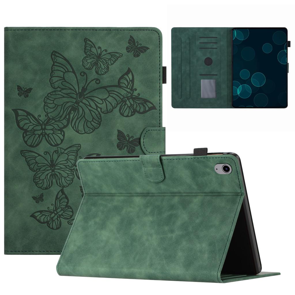 Applicable To iPad Air 11 Tablet Leather Case Samsung Tab A9 Frosted Butterfly Embossed Card Holder Lenovo HD8