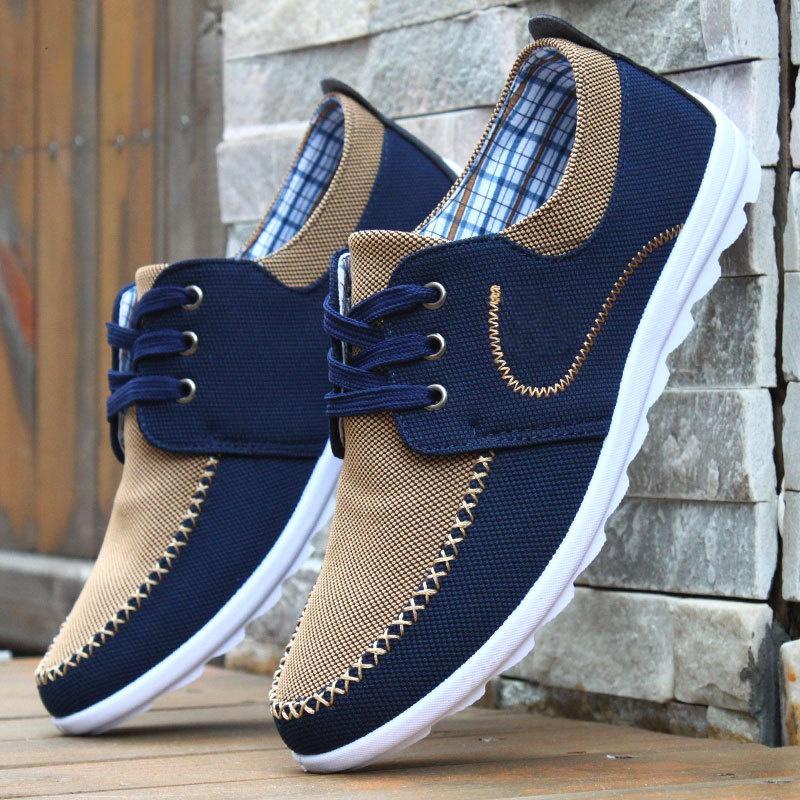 

Casual Shoes Men Flats Fashion Leopard Loafers Lace Up Canvas Shoes For Men Flat Driving Shoes Non-Slip Sneakers Tenis Masculino