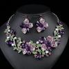 European and American Accessories Exaggerated Retro Necklace Set Female Luxury Crystal Banquet Dress Accessories Collarbone Chain