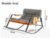 Adjustable Double Rocking Chair for Adults Leisure Chaise Lounge for Balcony and Home Large Folding Rocking Chair