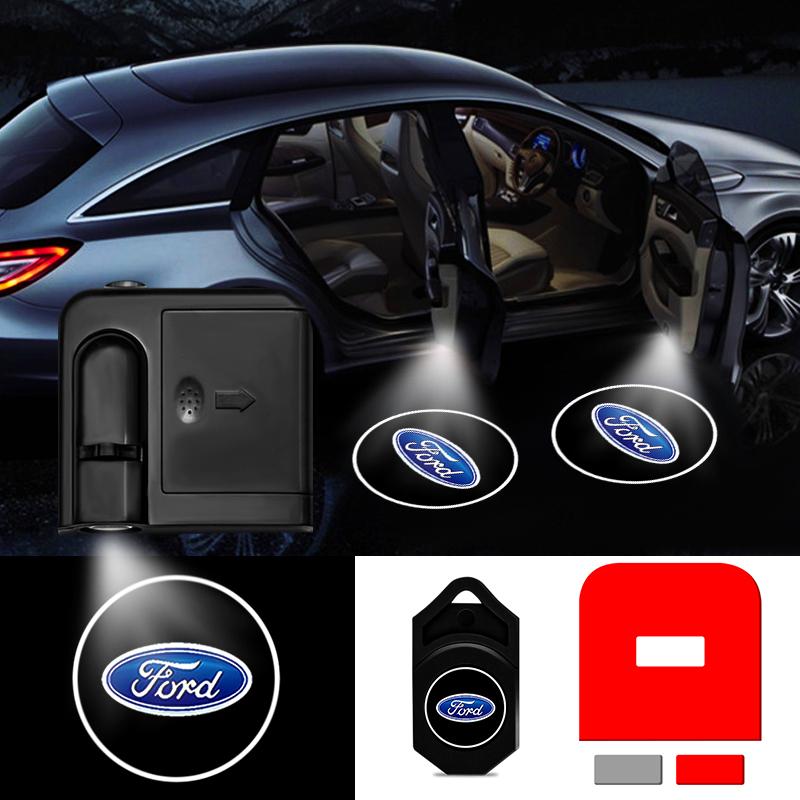 KLYC3 Car LED Door Projection Lighting Laser HD Welcome Blue Logo Lighting For Ford Escape Edge Mondeo Taurus Fusion Mustang Focus
