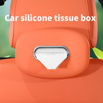 Car Mounted Silicone Tissue Box Hanging Drawer Box, Car Interior Nter Console Mirror Armrest Box, Seat Tissue Storage Box