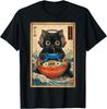 Γάτα Ράμεν Ιαπωνικά Αστεία Γραφικά T-shirts Kawaii Γάτα Anime Δώρα T-Shirt