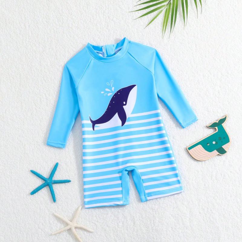 

Boys 2024 Summer Cute One-Piece Swimsuit 12-18 Months