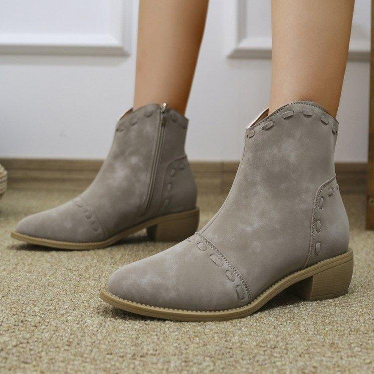 

New winter new short boots large size women s boots size 36-42 42 абрикосовый