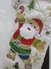 Handmade Beaded Santa Christmas Stocking – 21” Large Velvet Holiday Decor Fireplace Stocking Santa Claus Christmas Decoration & Gift Bag