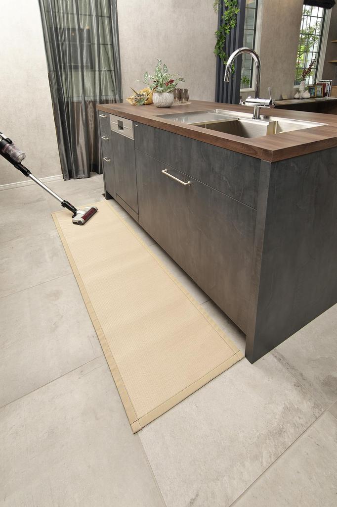 Sekisui Jushi Shoji Sekisui Kitchen Mat KM-18-MB, Mocha Beige, 50x180cm