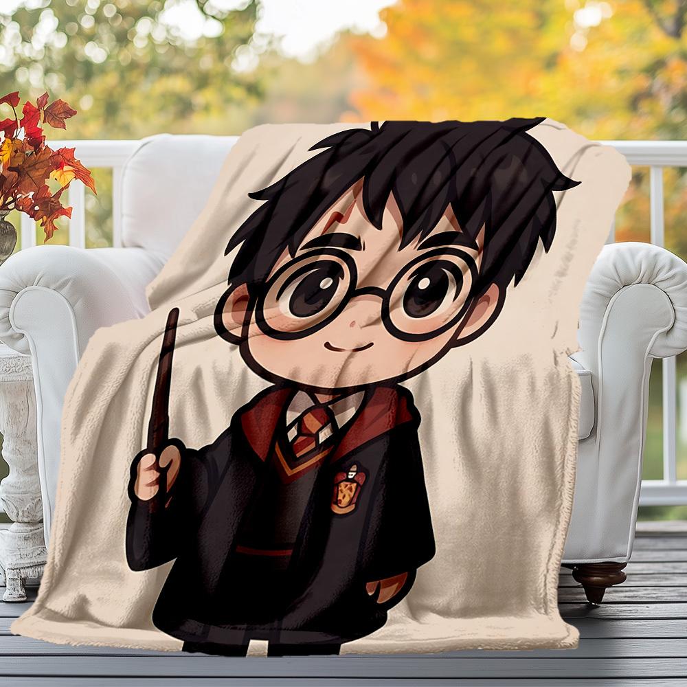 1pc Hogwarts magic wand Outdoor Flannel Throw Blanket All Season Soft Warmth,Home Decor 1031124