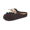 Fashion Women's 2025 New Style Fashionable Beaded One-piece Slip-on Slippers,Retro Beaded Platform Slippers