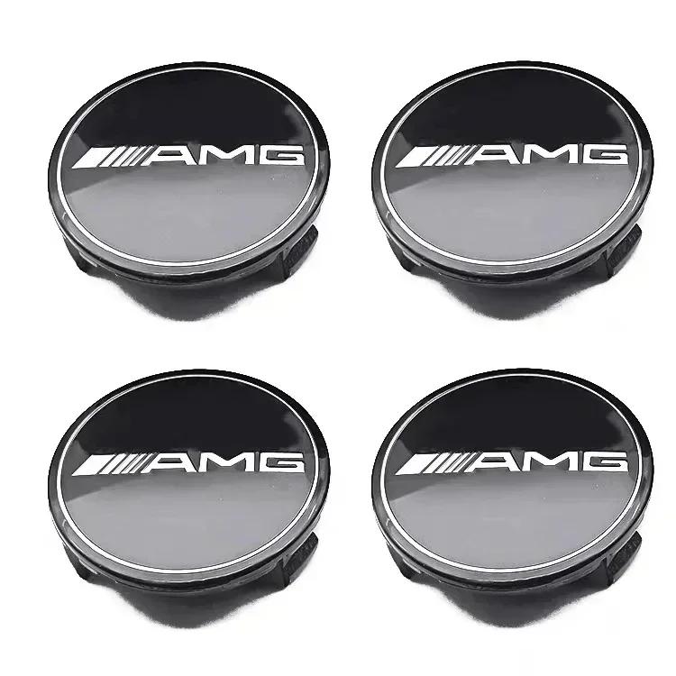 4pcs 75mm Wheel Center Hub Caps Rim Covers Emblem for Mercedes Benz AMG W203 W205 W206 W211 W212 W220