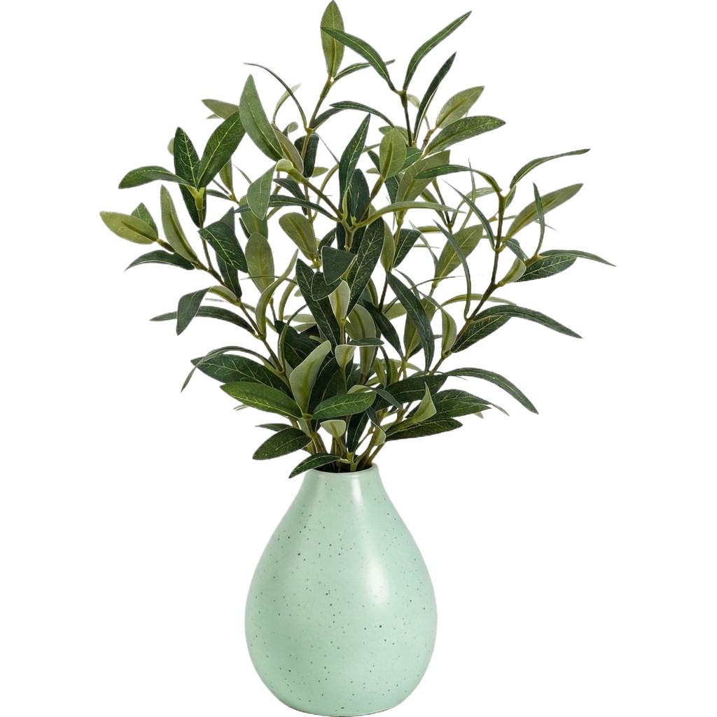 14-inch Indoor Artificial Olive Tree With Ceramic Vase