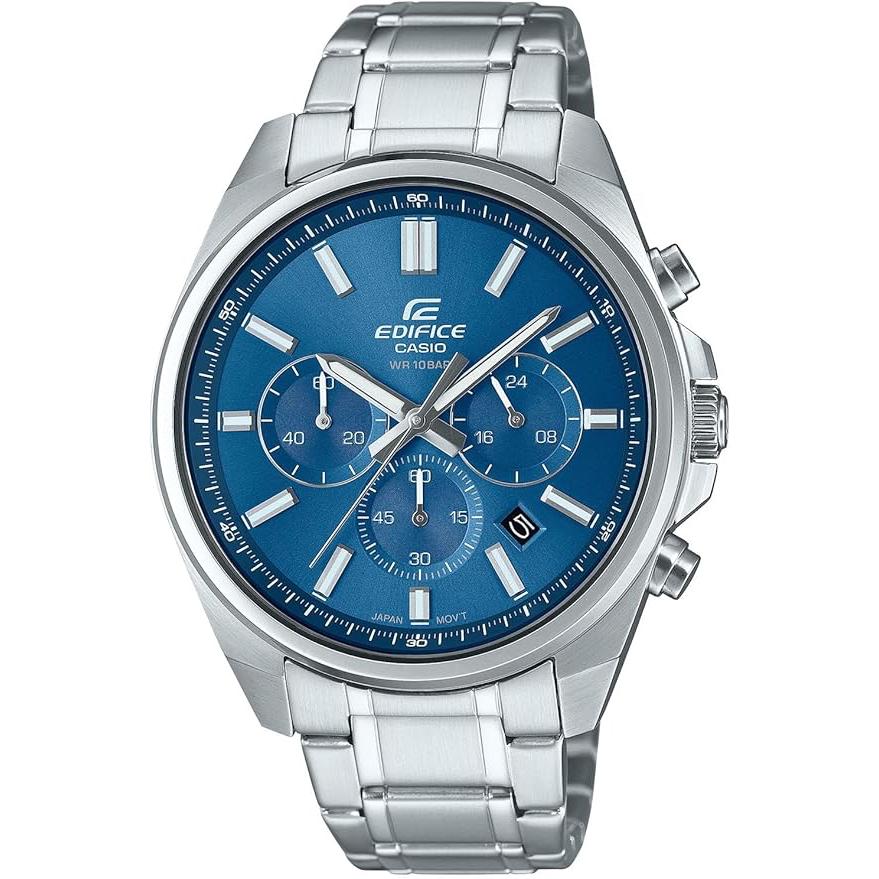 

Часы Casio Edifice EFV-650DJ-2AJF EFV-650DJ-2AJF мужские серебристые синий