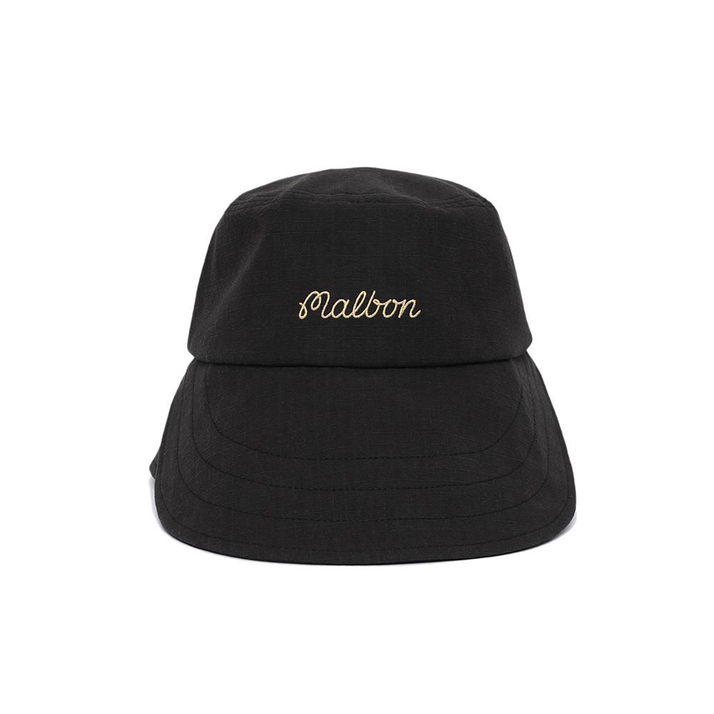 MALBON GOLF Asymmetrical Bucket Hat Black (Woman)