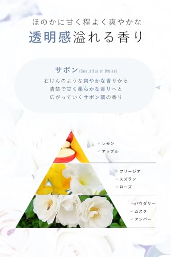 MIT WEISS (Wunderschön in Weiß) Raumduft, Accessoire Geschenk, Erfrischend, Sanfter Duft, Diffusor mit Stäbchen, 200ml (Ungefähr 2,5 Monate