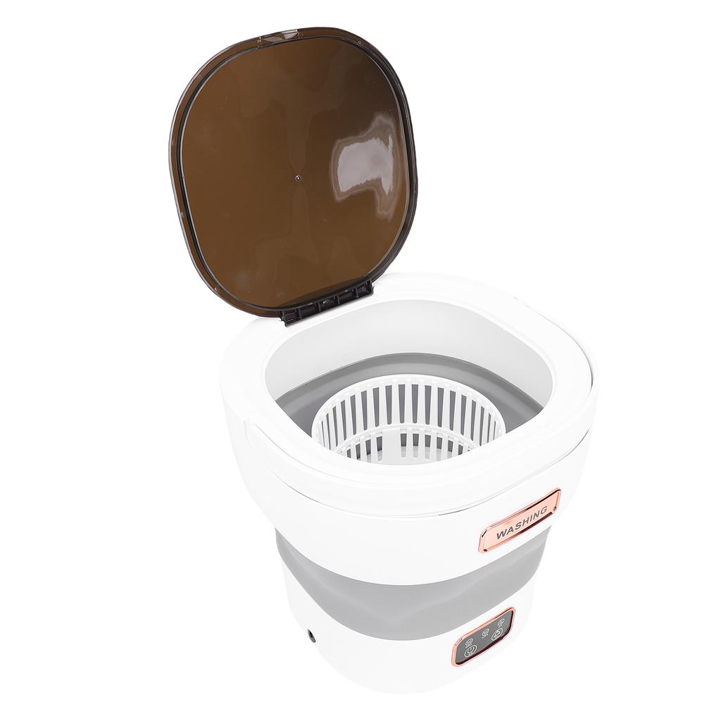 Portable Washing Machine 12L Mini Foldable Washer Gentle Spin Dry Automatic Drainage for Apartments Dormitories Hotels