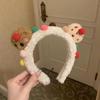 Autumn/Winter Cookie Face Washing Headband - Cute and Quirky Plush Hair Accessory for Kids