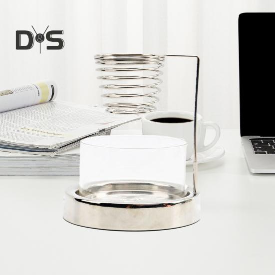 Palo-Santo-Halter, Räuchergefäß aus Metall und Glas zum Verbrennen von Palo Santo Salvia, leicht zu reinigender Räucherhalter mit rutschfester Basis für die Meditation