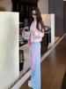 Pink Blue Design Vintage Baggy Loose Jeans Women Y2k Harajuku High Waist Denim Trousers Female Retro Fashion 90s Aesthetic Wide Pants Sreetwear