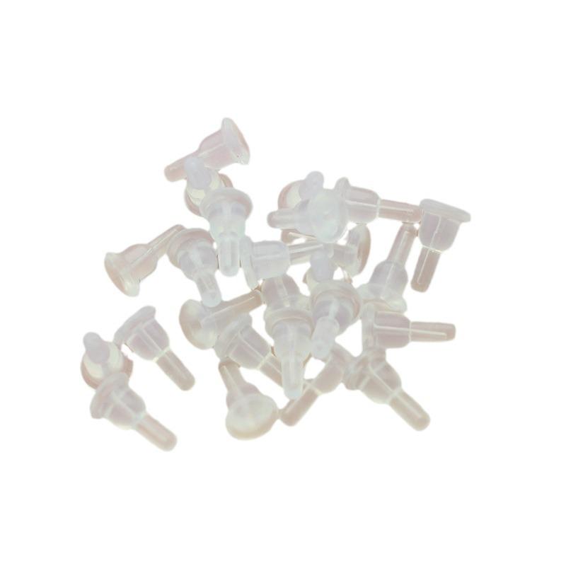 Non-Slip Transparent Silicone Earplugs - Anti-Stab, Soft Rubber Earring Backs