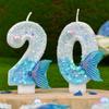 Mermaid Tail Digital Birthday Candles for Cake Decoration and Party DIY