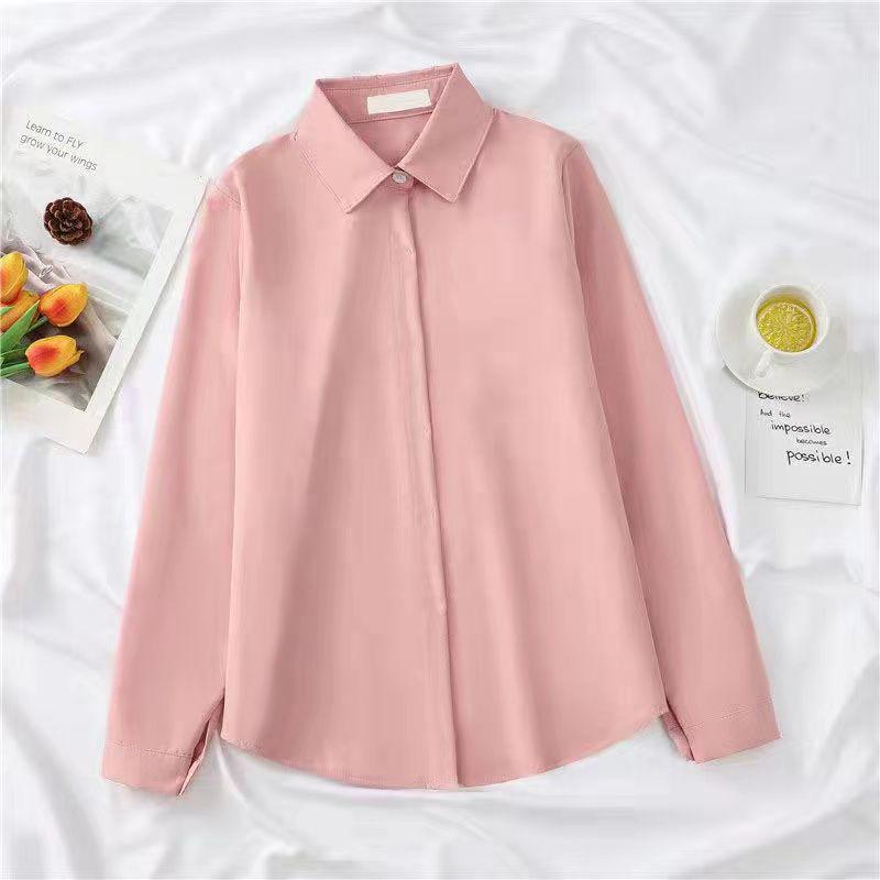 Women s Plus Size Long Sleeve White Fleece Shirt - Warm Autumn/Winter 2025 S (70-85 jin)